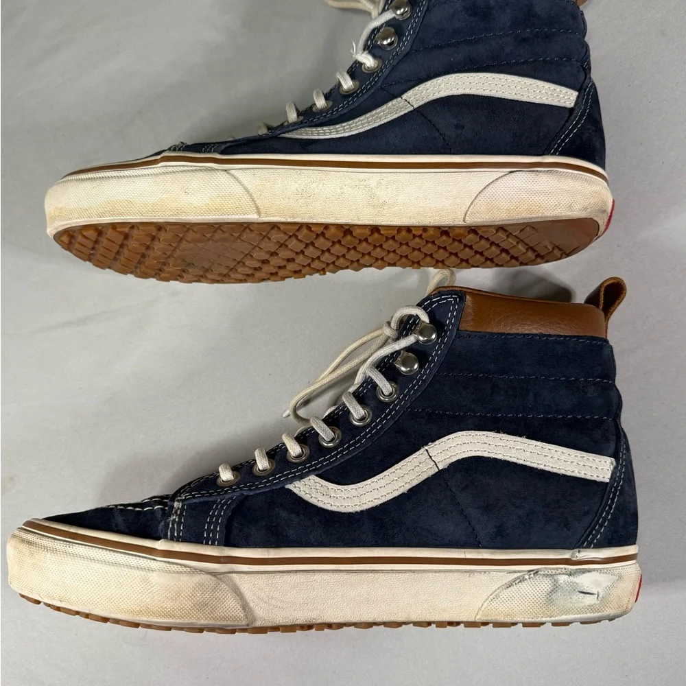 Vans Sk8-Hi MTE Men’s 9 Navy Suede Fleece Lined Boots Y2K Skater Wear‎
